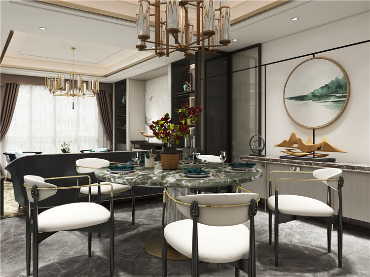 怡翠尊堤全屋家具定制:餐厅设计效果图 怡翠尊堤全屋家具定制:餐厅设计效果图